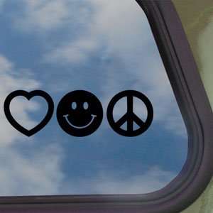  Love Smile Peace Black Decal Car Truck Window Sticker 
