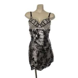  Black & Silver Sequined Halter Style Dress: Everything 