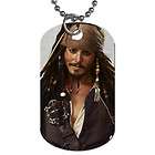   the Caribbean Cute Jack Sparrow Johnny Depp Photo Dog Tag Necklace 1