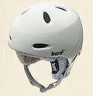 BERN BERKELEY Helmet WOMENS Gloss White with Black Knit MEDIUM Zip 