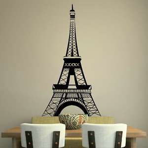 EIFFEL TOWER PARIS FRENCH WALL ART STICKER DECAL huge removable vinyl 