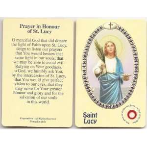  Saint Lucy Holy Card with Relic Cloth: Everything Else