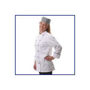  C30 Fine Line Ladies Chef Coat (Black Piping) XL (1/Order 