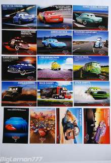 CARS Disney/Pixar The Movie 16 Postcard Set  