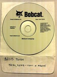 Bobcat Parts Manuals on CD S205 Turbo  