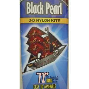  3 d 72 Black Pearl Pirateship Nylon Kite Toys & Games