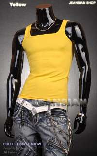 3mu Designer Mens Shirt Vest Undershirt Tank Top Slim Sexy XS S M L XL 