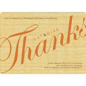  Eat & Give Thanks Thanksgiving Invitation Health 