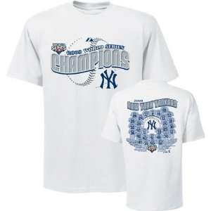 New York Yankees 2009 World Series Champions Lineup Roster Tee:  