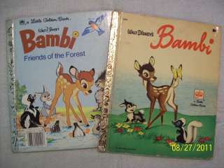 Little Golden Book BAMBI & Bambi Friends of the Forest  