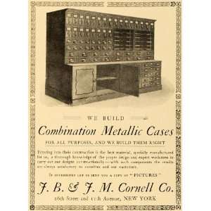 1904 Ad F. B. J. M. Cornell Combination Metal Cabinets Filing Office 
