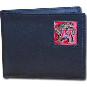  Maryland Terrapins Leather Bifold Wallet   NCAA College Athletics 