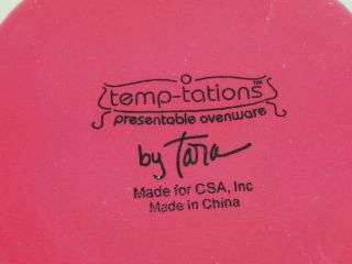Temp Tations by Tara Presentable Ovenware individual red rooster 