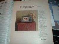 1972 Sony Trinitron Color TV Television ad C MY Store  