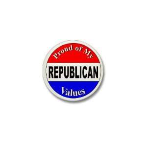  Proud Republican Values Conservative Mini Button by 