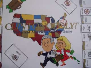 CLINTONOPOLY MONOPOLY GAME HILLARY BILL CLINTON NEW  