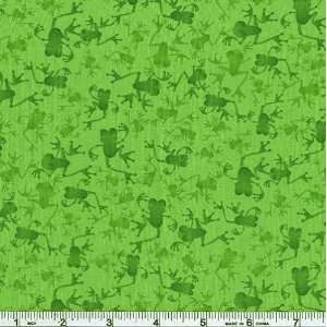  45 Wide Wish Upon A Star Frog Jig Green Fabric By The 
