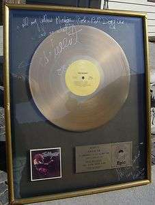 TED NUGENT (AUTOGRAPHED) SELF TITLED GOLD RECORD AWARD  