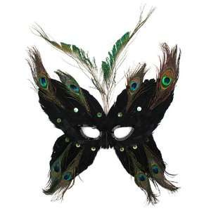  Butterfly Peacock Feather Mardi Gras Mask 