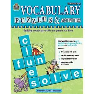  Vocabulary Puzzles & Activities Gr4: Toys & Games
