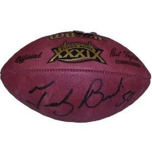 Tedy Bruschi Autographed SB 39 Football