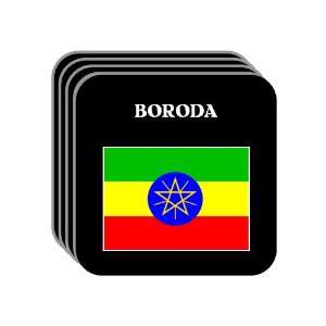  Ethiopia   BORODA Set of 4 Mini Mousepad Coasters 