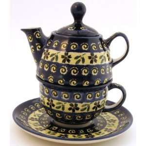   : 10 oz Tea for One Teapot & Saucer   Pattern 175A: Kitchen & Dining
