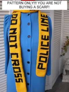 POLICE LINE   DO NOT CROSS Crochet Scarf Pattern  