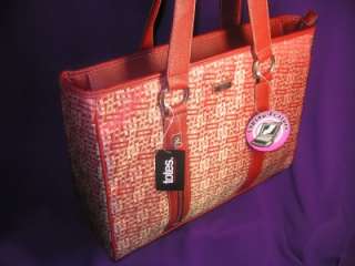 TOTES LAPTOP FEATURE 16 LAPTOP TOTE HAND BAG RED NEW WITH TAGS  