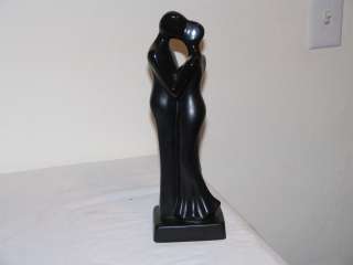 Black Art Nouveau Statue Figurine, H T  