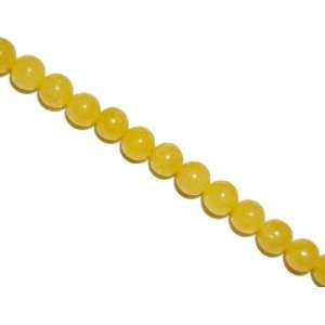  Bright yellow jade round, 6mm, sold per 16 inch strand.: Arts 