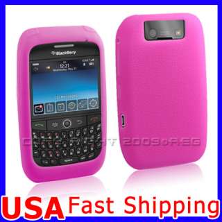 PINK SILICONE SKIN CASE COVER FOR BLACKBERRY CURVE 8900  