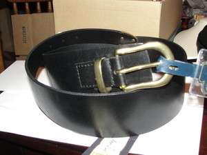 NWT $59 Trevero Black Link Leather Belt M  