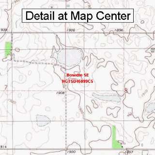  USGS Topographic Quadrangle Map   Bowdle SE, South Dakota 