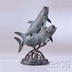 SPI Brass Togetherness Double Tarpon Sculpture  