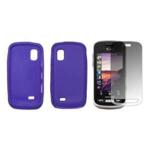  Light Purple Soft Silicone Gel Skin Cover Case + LCD 