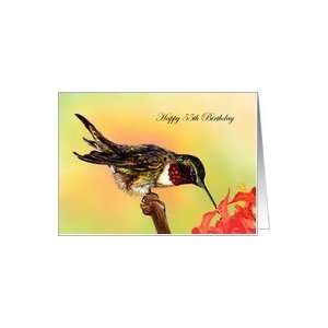   55 Years Old Hummingbird and Flowers Birthday Cards Card Toys & Games
