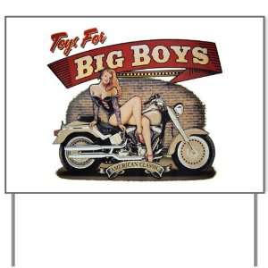  Yard Sign Toys for Big Boys Lady on Motorcycle: Everything 