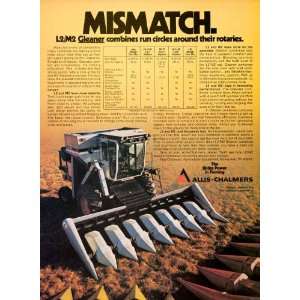  1979 Ad Allis Chalmers Tattletale Gleaner Combines Rotary 