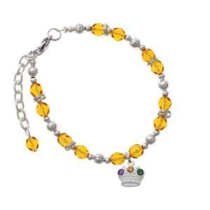   Swarovski Crystals Yellow Czech Glass Beaded Charm Brac Jewelry