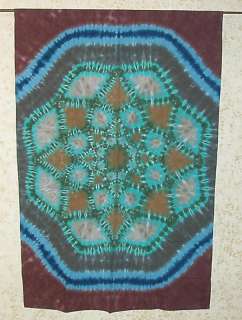 Hippie Tie dye dyed tapestry curtain wall hanging 46*67  