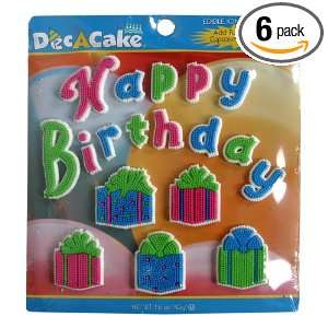 Dec A Cake Candy Cards Assorted Happy B Day (Pack of 6)  