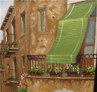 Framed Sergio Giolini Oil Canvas Italian Village Scene REDUCED 
