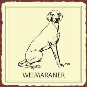   : Weimaraner Dog Vintage Metal Animal Retro Tin Sign: Home & Kitchen