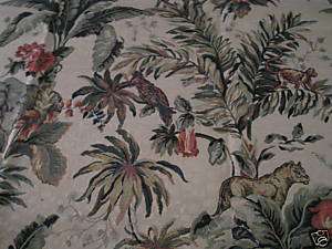 2yx58 Jungle Palm Bird Tapestry Upholstery Fabric Y31  