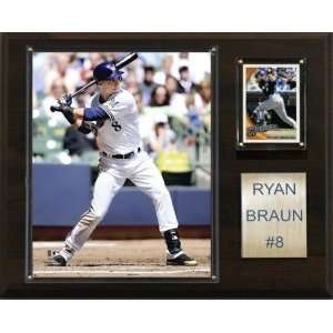  Milwaukee Brewers Ryan Braun 12x15 Player Plaque Sports 