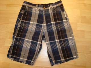 Hurley Blue Plaid Shorts size 28  