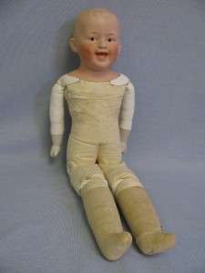   LAUGHING HEUBACH Boy c1910 Intaglio Eyes Original Jointed Kid Body