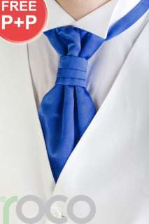 BOYS ROYAL BLUE WEDDING PROM PAGEBOY CRAVAT for suits  