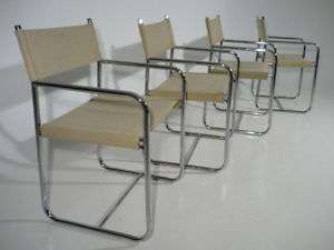 Vintage Modern Chrome Sling Chairs BaughmanEra  